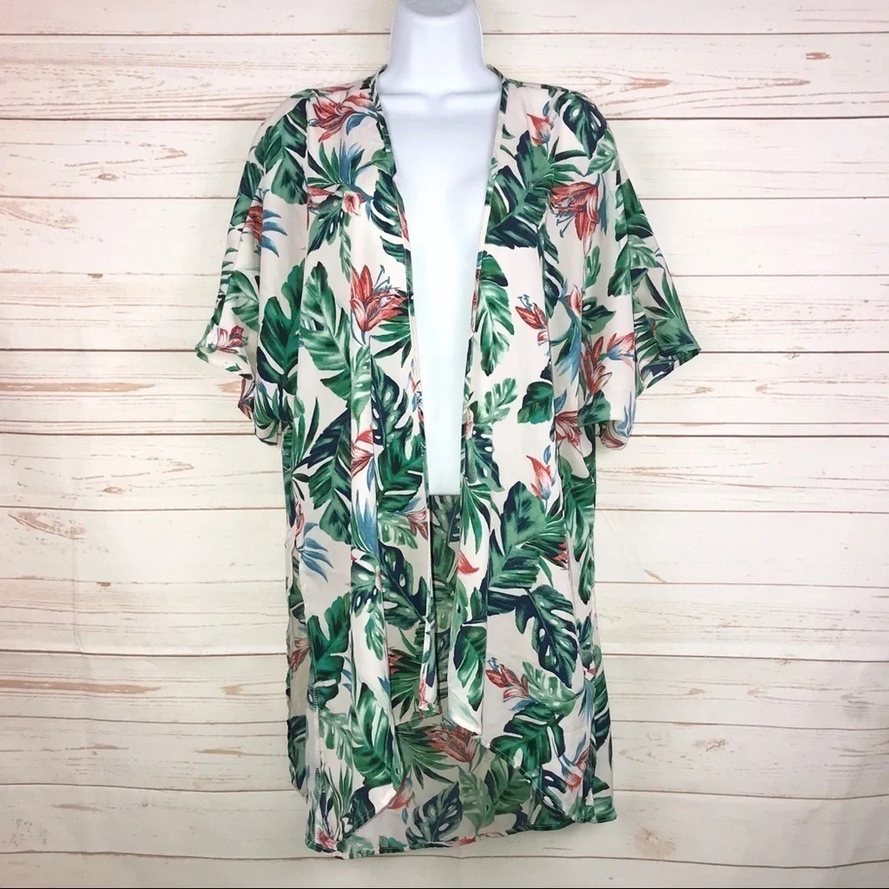 Fashion Nova Tropical Vibes Floral‎ Kimono Sz M